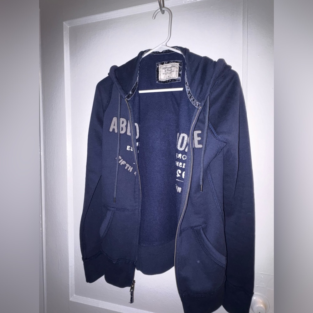 Abercrombie & Fitch Dark Blue Zip-Up - Picture 2 of 4